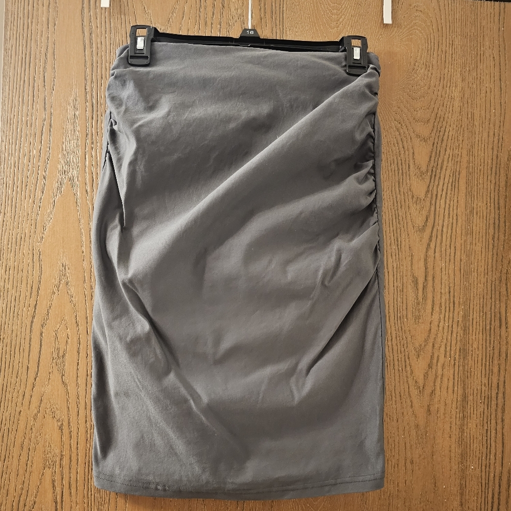 Grace Karin grey rouched pencil skirt size S